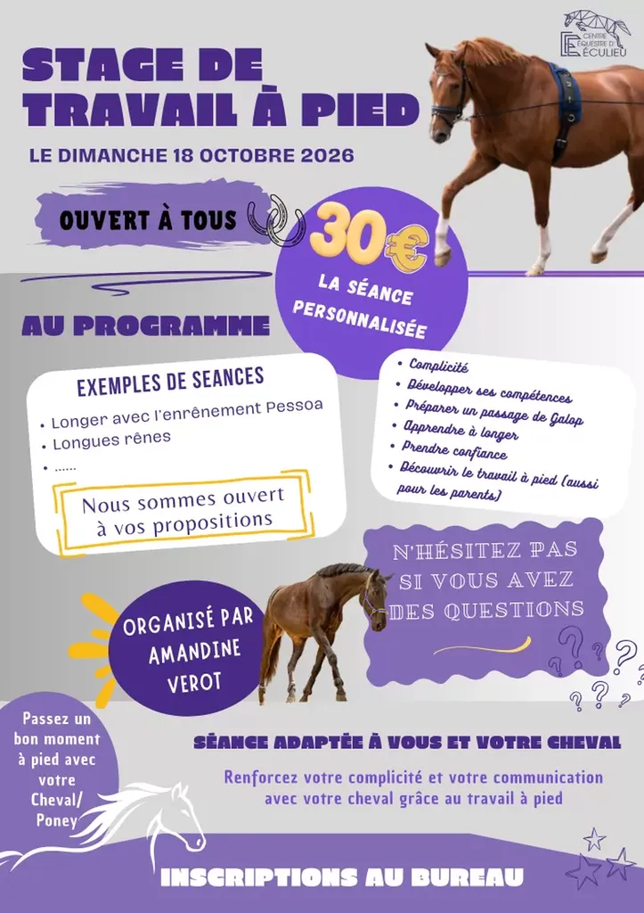 Stage de travail à pied