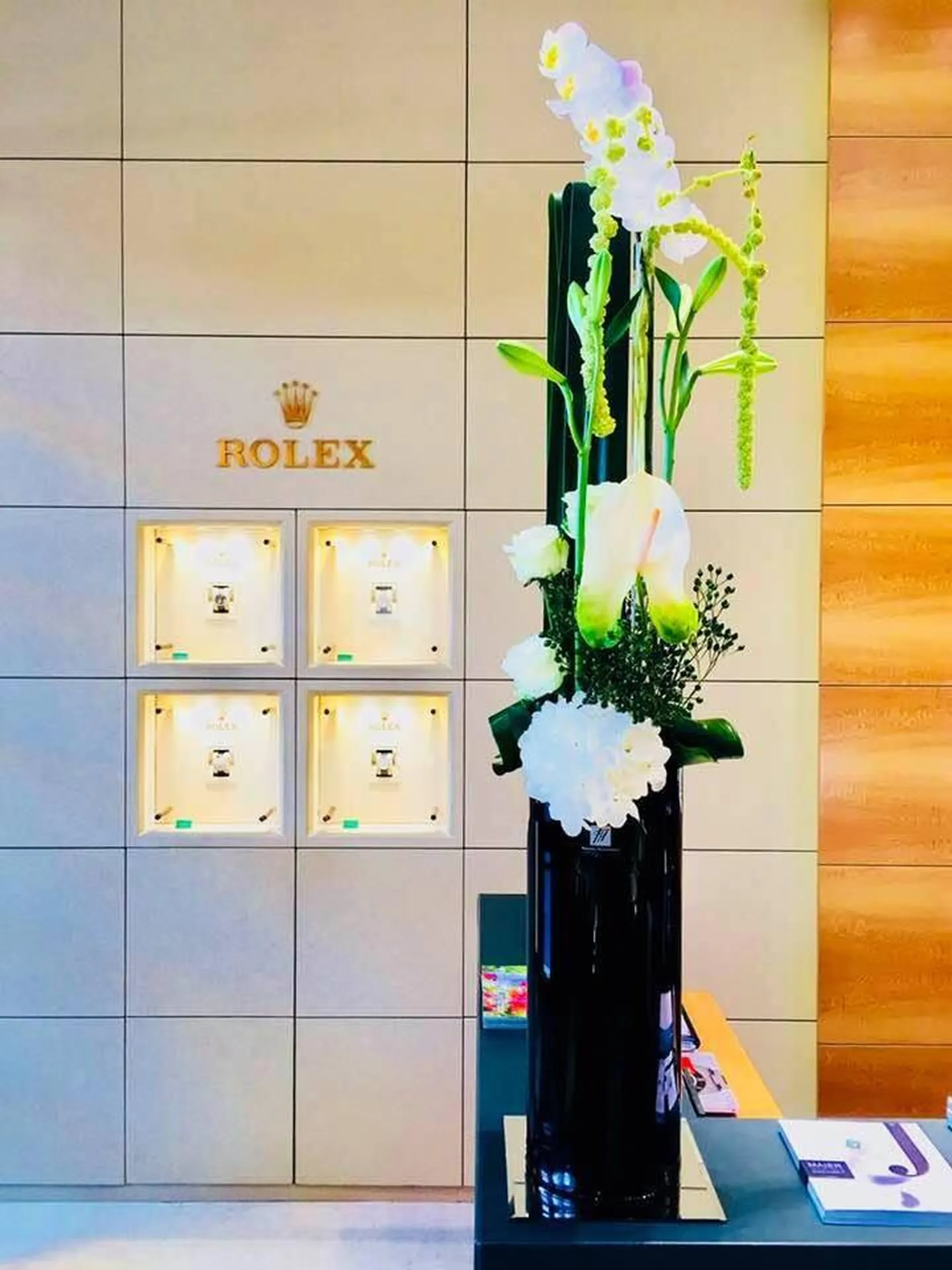 Arrangement floral accueil des entreprises