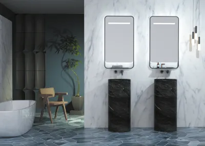 À Rouen, le miroir CONCEPT optimise chaque matin avec sa fonction de charge sans fil.