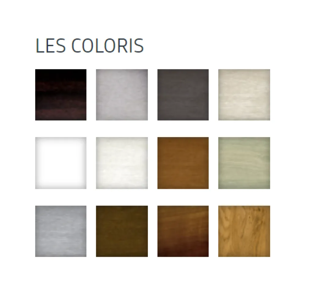 coloris disponibles fenêtres PVC sur mesure