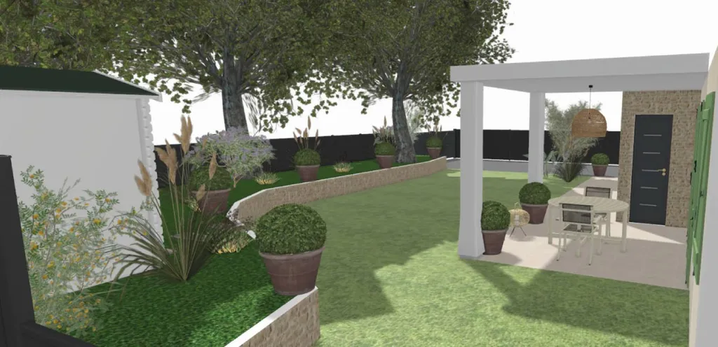 graphiste freelance création de visuels 3D pour agencement intérieur et paysager pour projet de renovation à marseille 
