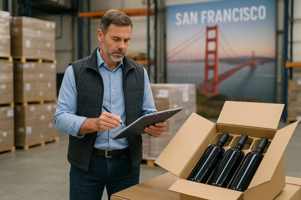 Commissionnaire de transport expert en expédition de bouteilles de vin à San Francisco