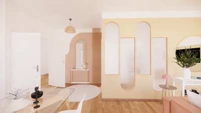 Projet d’aménagement et de décoration d’un appartement neuf réalisé pour un promoteur immobilier à La Teste-de-Buch