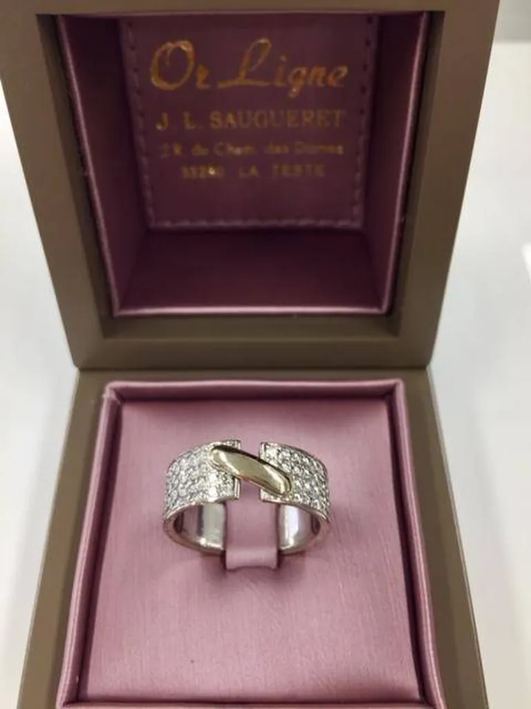 Bague or 750/1000ème et diamants CHAUMET occasion Or Ligne La Teste Bassin d'Arcachon