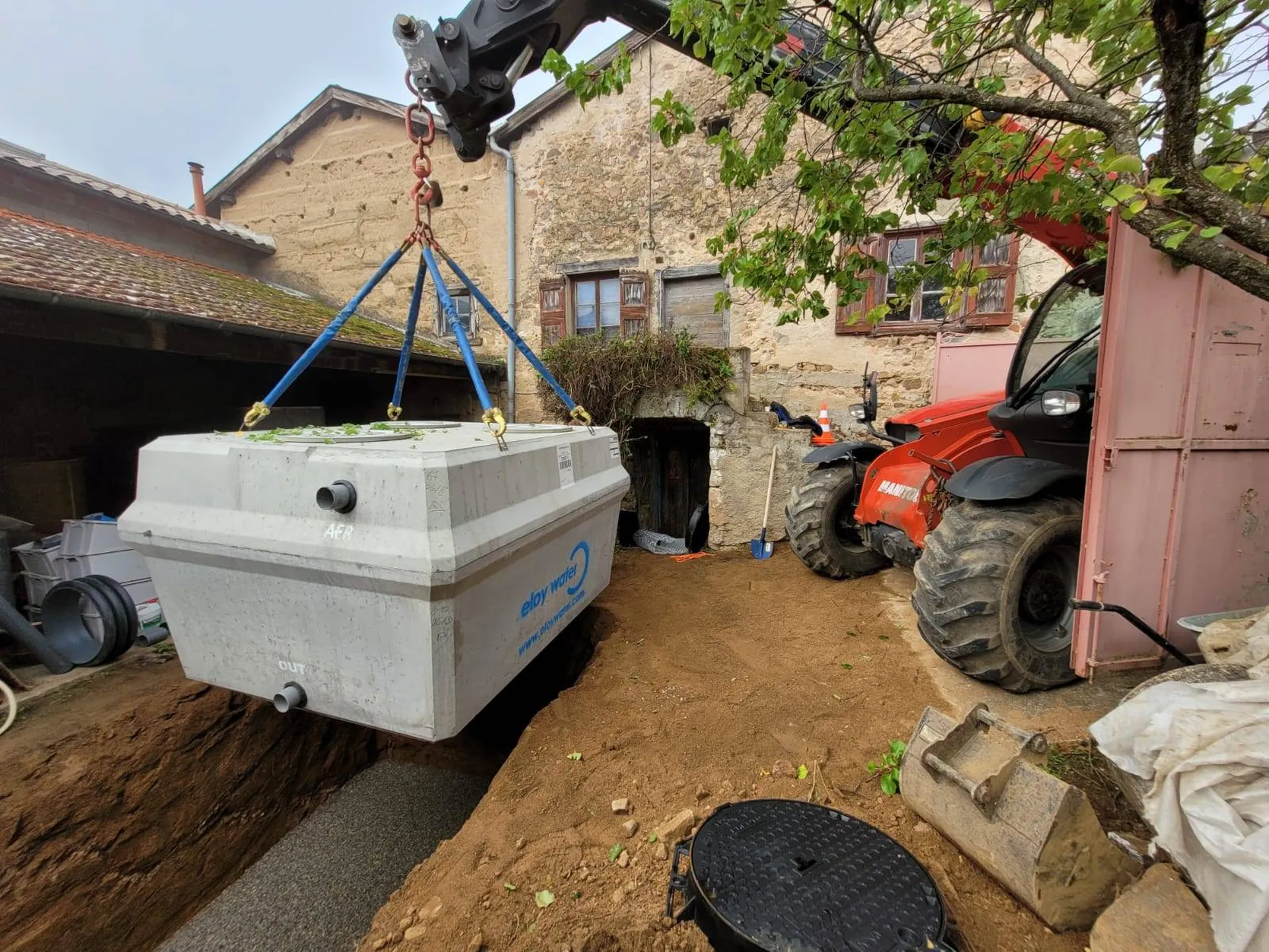 Rénovation d'assainissement individuel à Chiroubles près de Belleville en Beaujolais (69)