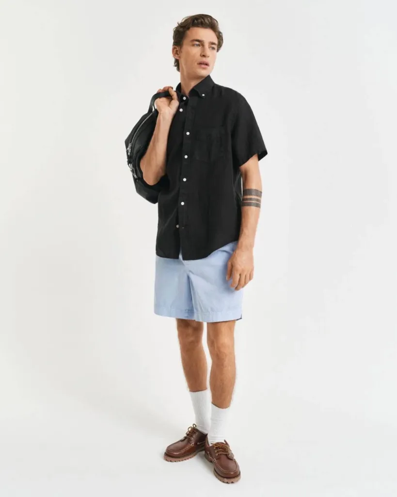 Short homme Gant Sunfaded : regular ou décontracté pour l'été normand à Dieppe ?