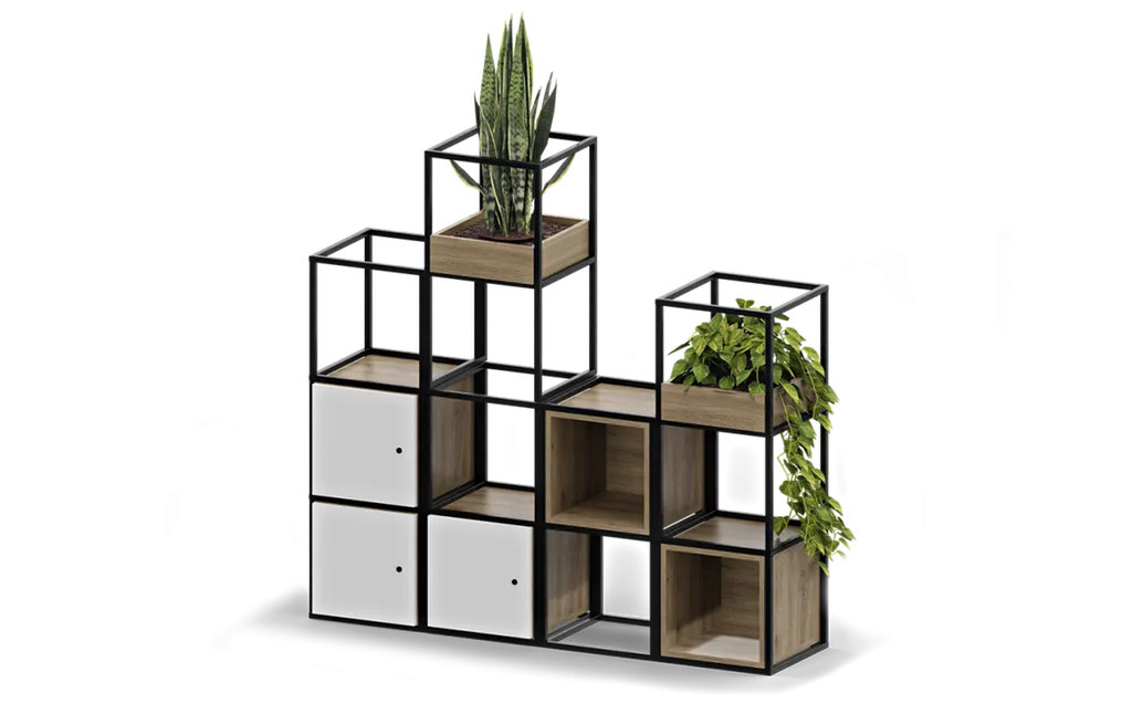 Étagère AURA modulable au design professionnel pour bureaux modernes et espaces collaboratifs à Marseille et en région PACA