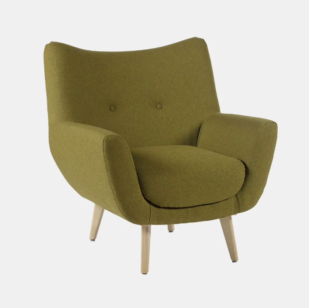 Fauteuil 1 place pied bois 