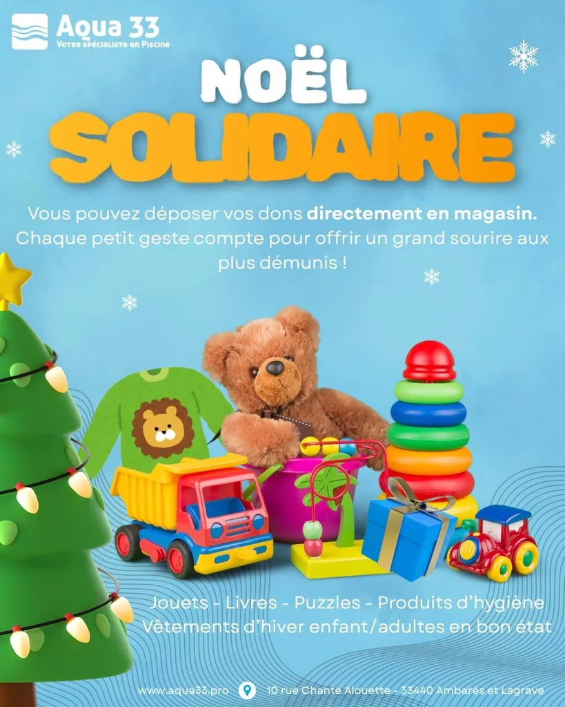 Aqua 33 s’engage pour un Noël Solidaire !