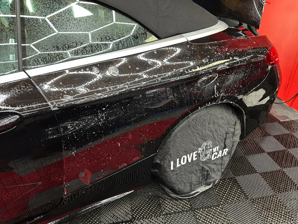 film de protection carrosserie PPF Lyon traitement céramique carrosserie traitement céramique des jantes Mercedes C43 AMG cabriolet 