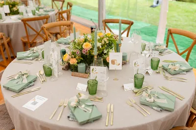 organisation de mariage vert sauge