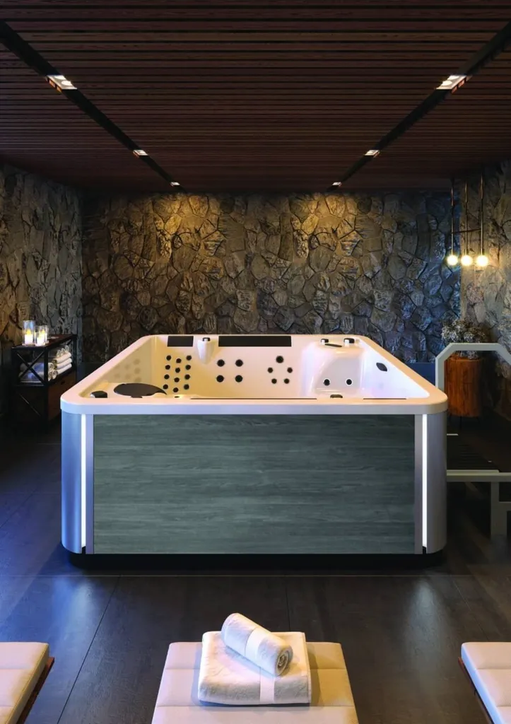 Spa Louise Kinedo 3 places, spa compact avec hydromassage pour jardin ou patio