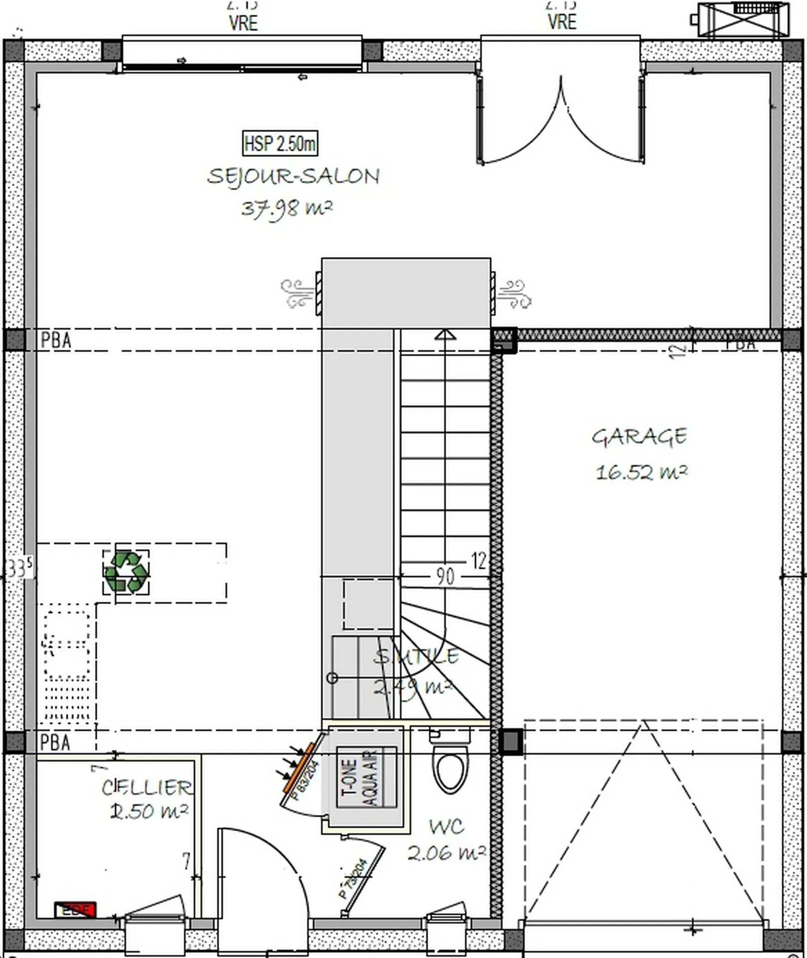 Maison à étage de 88 m² avec garage de 17 m²
