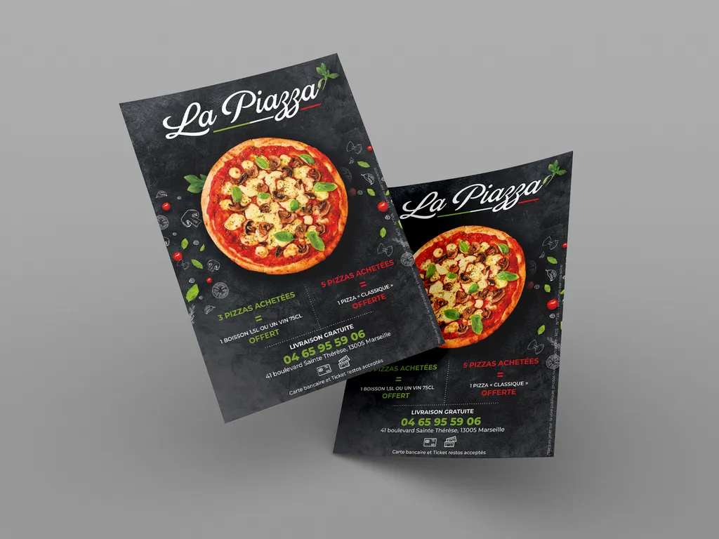 Graphiste création de menus carte, identité, pour votre restaurant et hotellerie Marseille