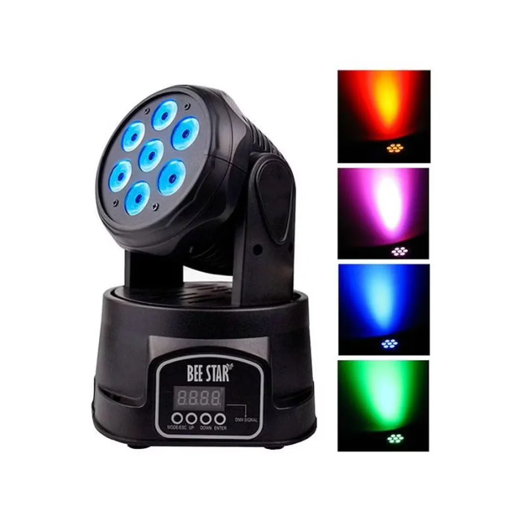 Lyre Wash à leds de 7 x 12 w RGBW