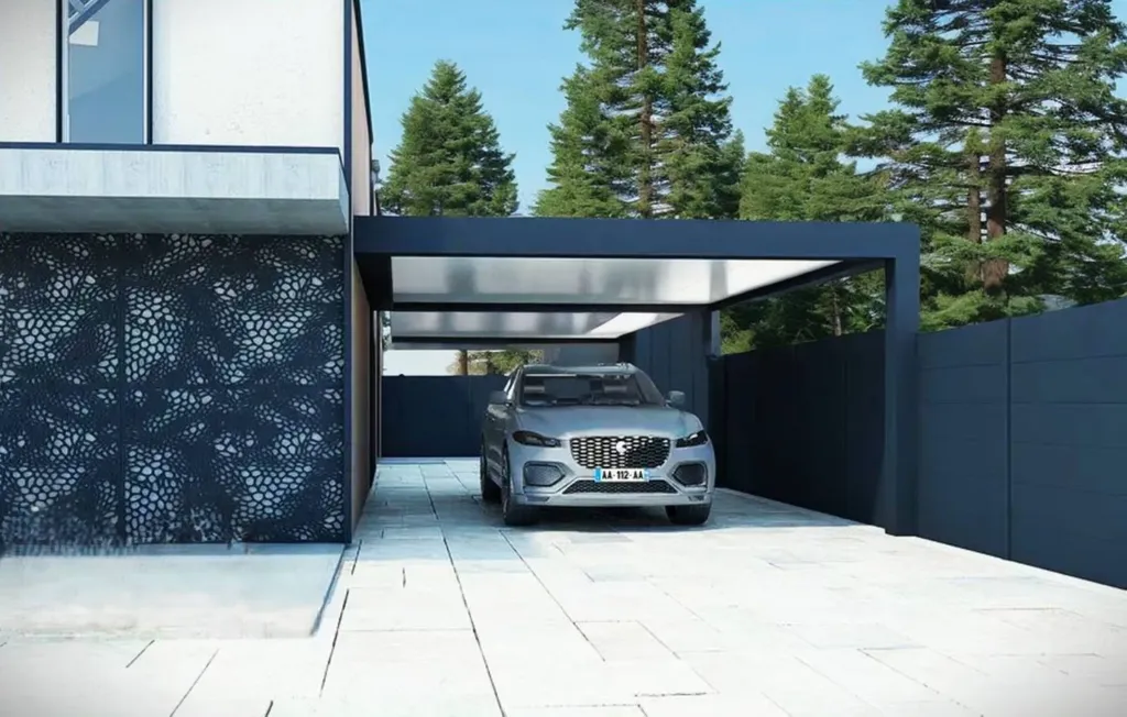 Carport attenant