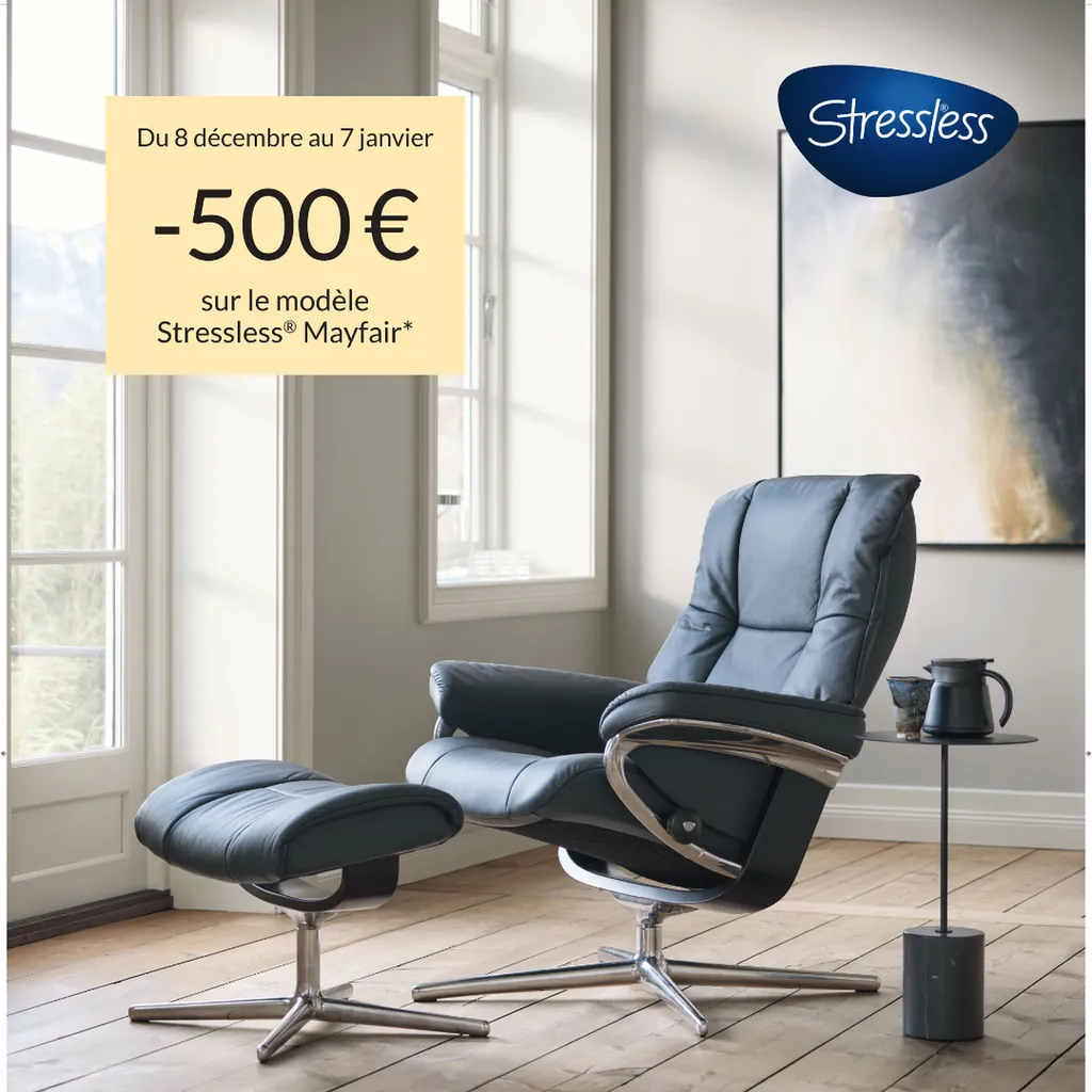 Stressless profitez de -500€ sur le fauteuil Mayfair