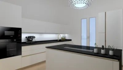 Cuisine posée au centre ville d'Arcachon 