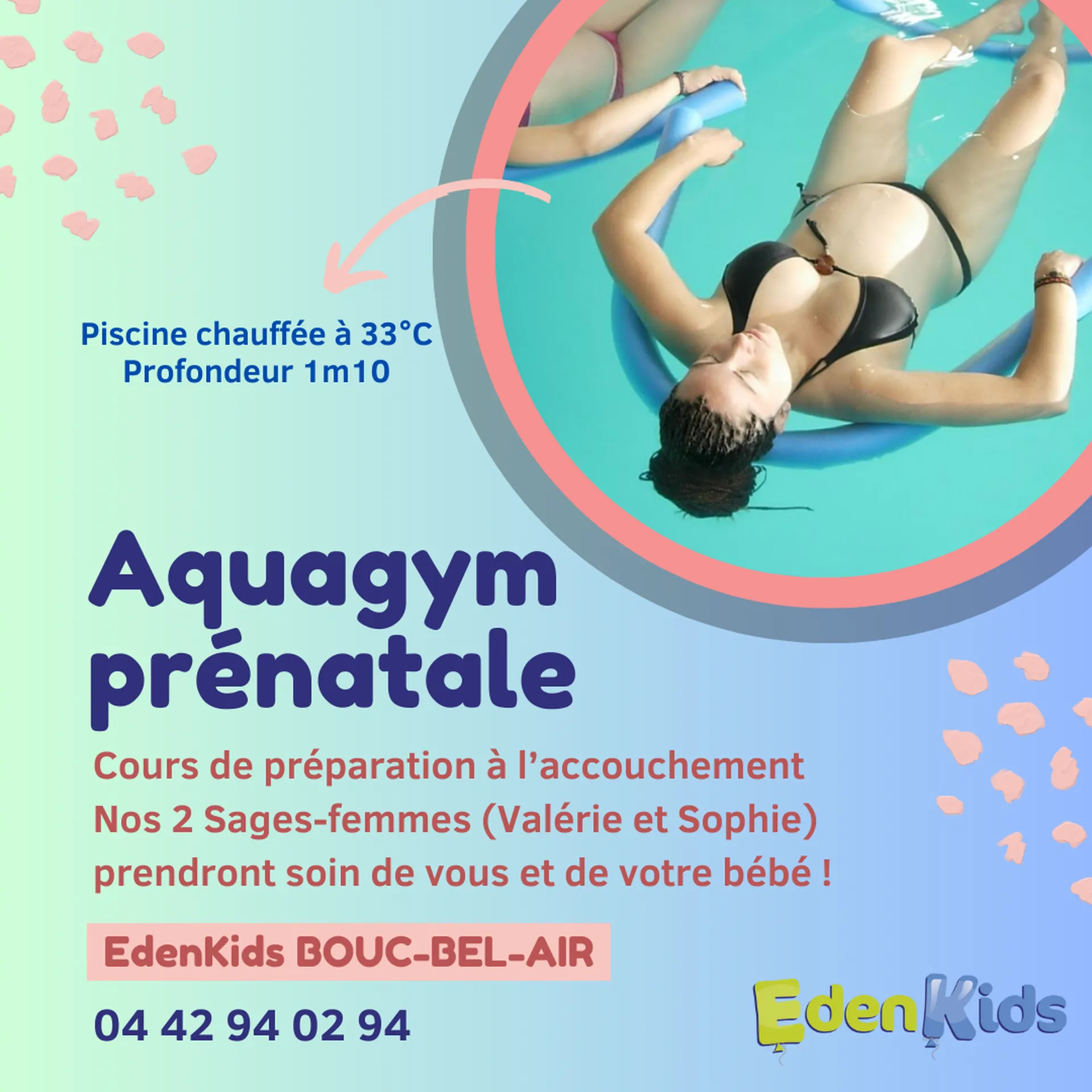 Aquagym prénatale EdenKids BOUC-BEL-AIR