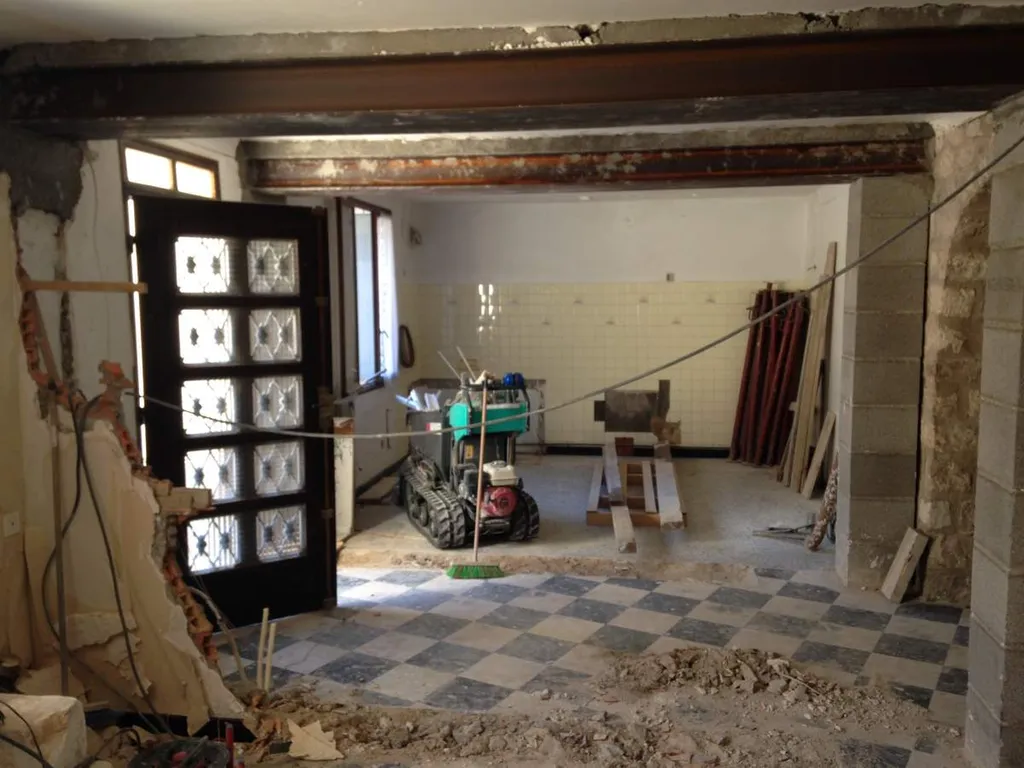 Rénovation maison de village à Fontaine de Vaucluse - futur espace de vente