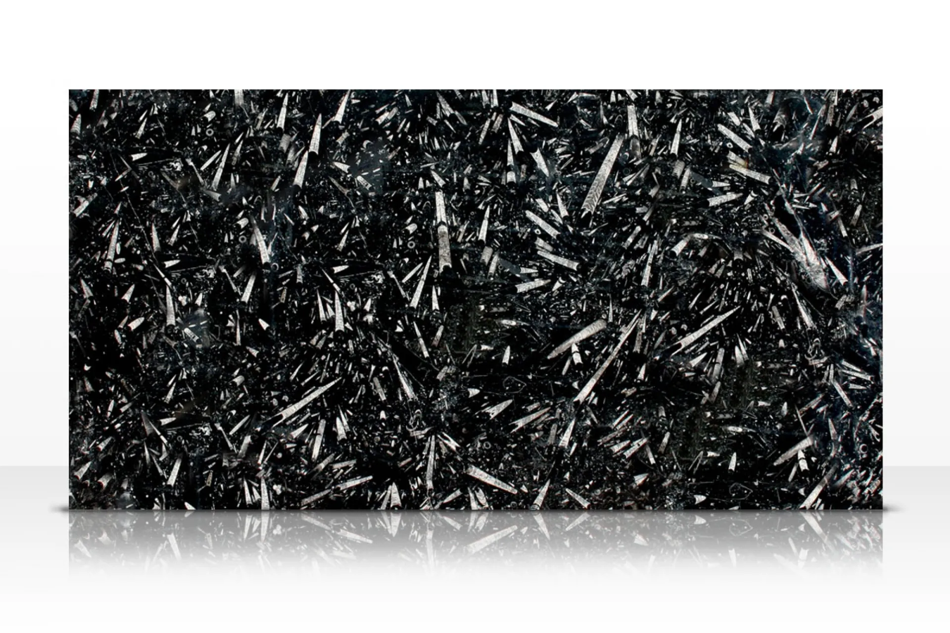 Tranche Fossil Black marbre noir