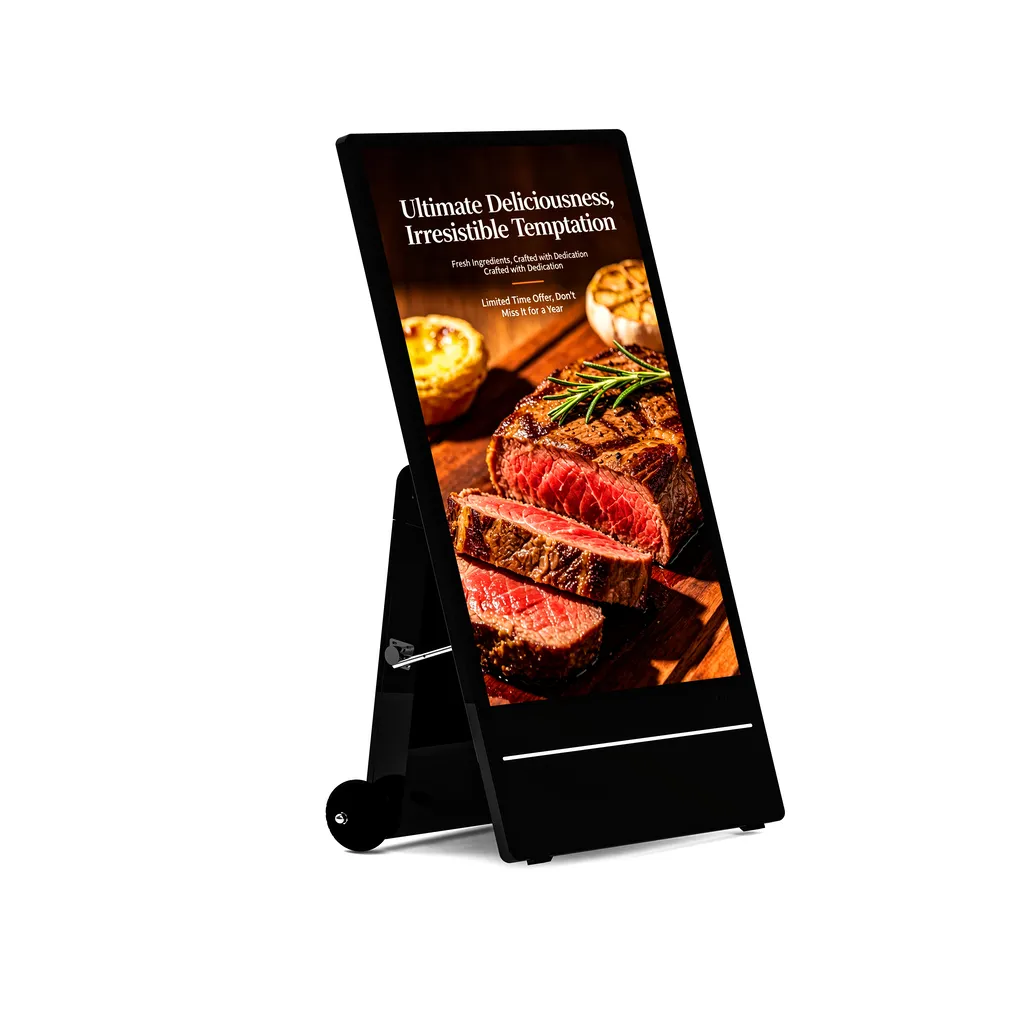 Le Stop-trottoir au Pyla: afficher un menu interactif sur écran full HD de 43 pouces