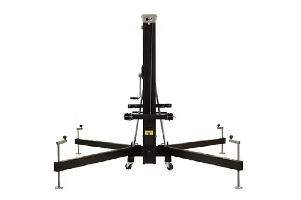 PIED TÉLÉSCOPIQUE À TREUIL AVEC FOURCHES 6,20M 300KG MAX