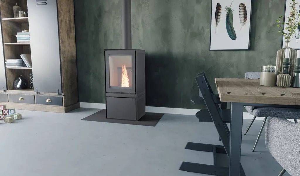 poêle design cubique en pierre ollaire Altech