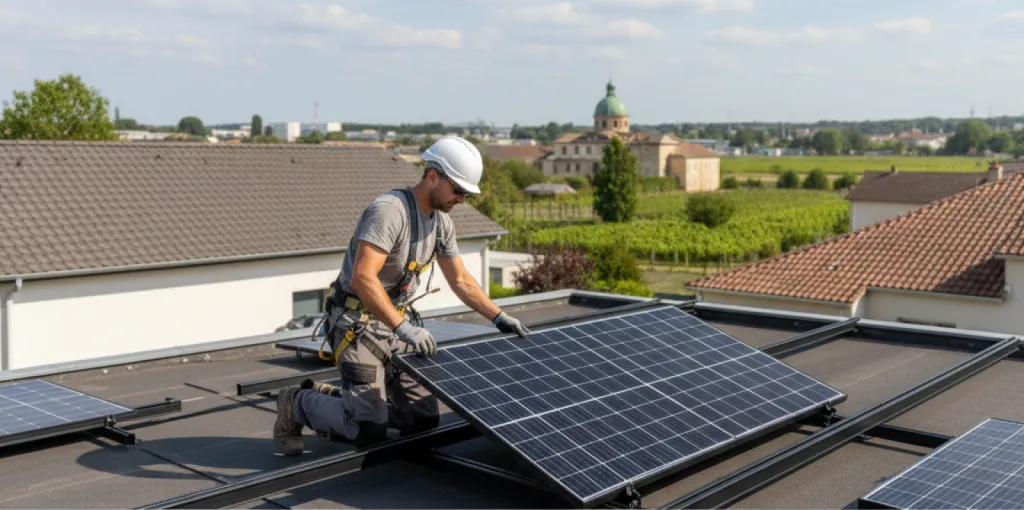 Pose panneau solaire sur garage Mérignac avec micro onduleur EnPhase : devis précis et délais d’installation pour propriétaires