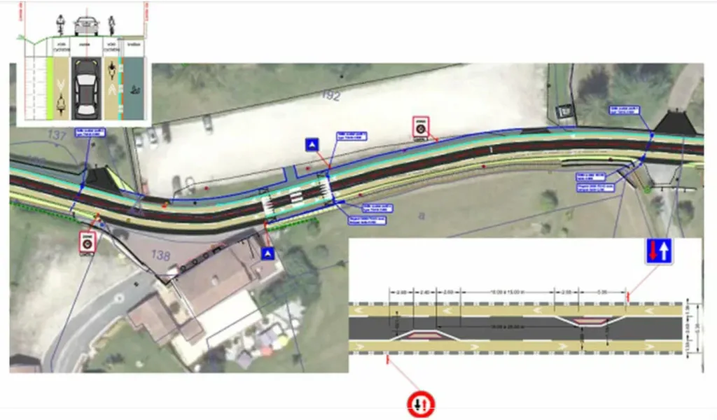 Aménagement d’une Chaussée à Voie Centrale Banalisée à Marsac sur l'Isle 