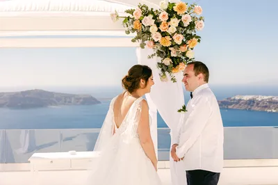 cérémonie de mariage santorin