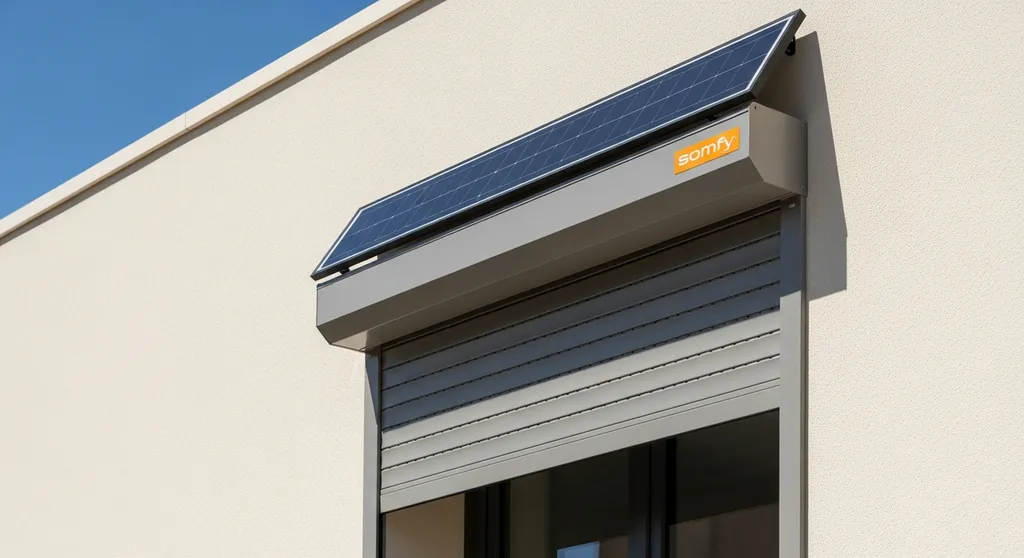 Installation de volets roulants solaires Somfy autonomes avec garantie 7 ans sur le moteur à Aix-en-Provence et les Bouches-du-Rhône