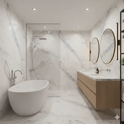 salle de bain en marbre