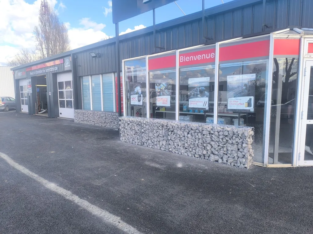 Aménagement d'un muret en gabion sur la commune de Bègles proche Bordeaux 