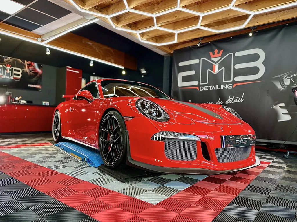traitement céramique et protection PPF face avant porsche 991 GT3 sur lyon 
