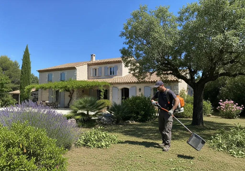 Débroussaillage réglementaire autour d’une maison pour prévention incendie et entretien sécurisé à Draguignan et environs