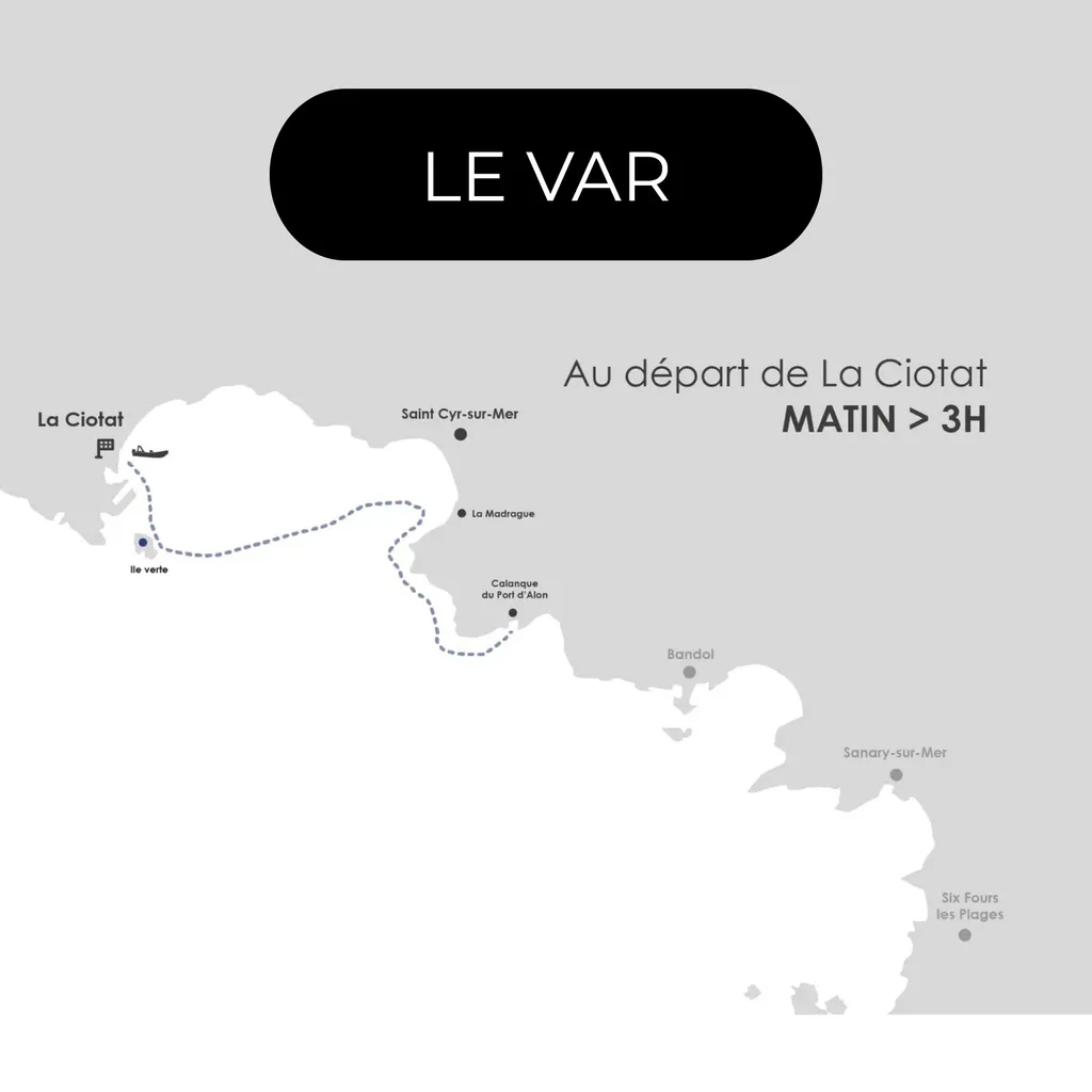 Half day tour in the Var creeks from La Ciotat