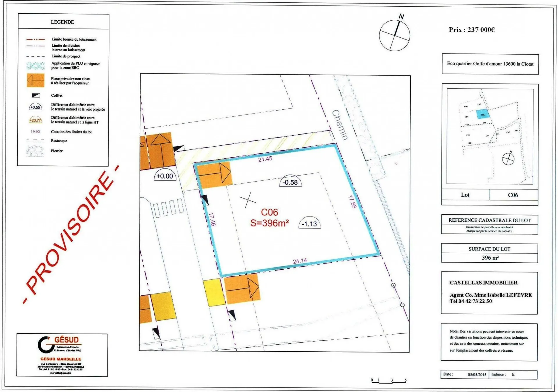 La ciotat terrain constructible vente immobilière