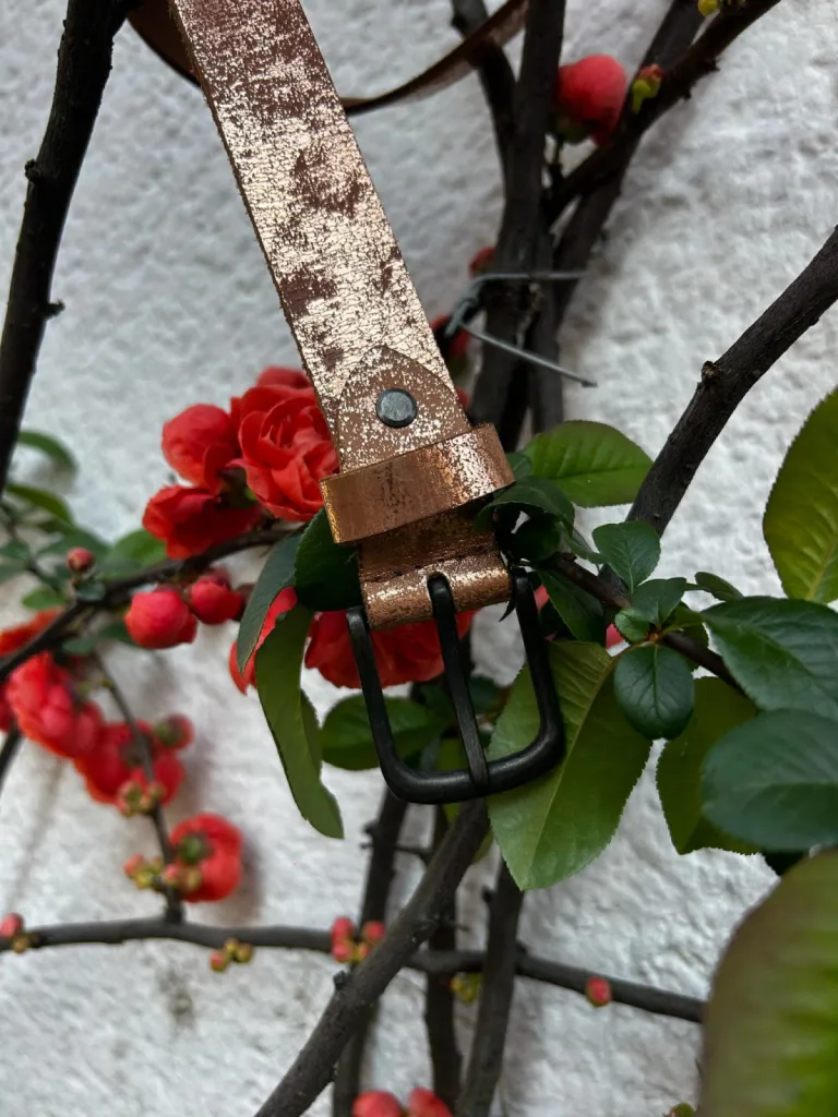 Ceinture cuir Paul Marius éclats or rose indisponible chez Evasion Eu 