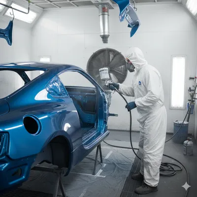 Carrossier en train de peindre 