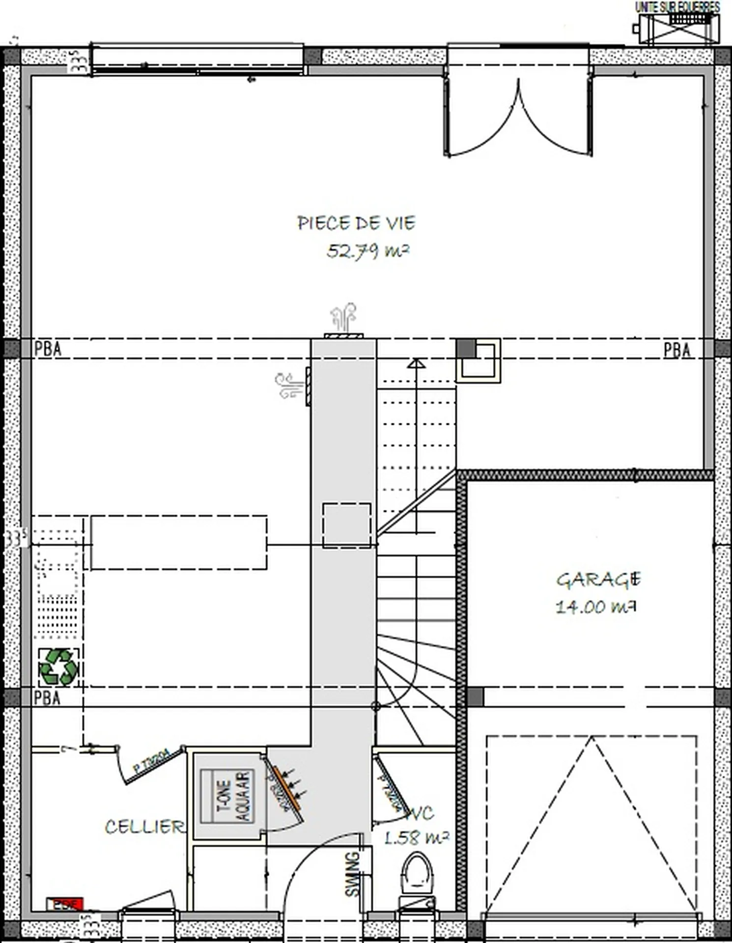 Maison à étage de 104 m² avec garage de 14 m²