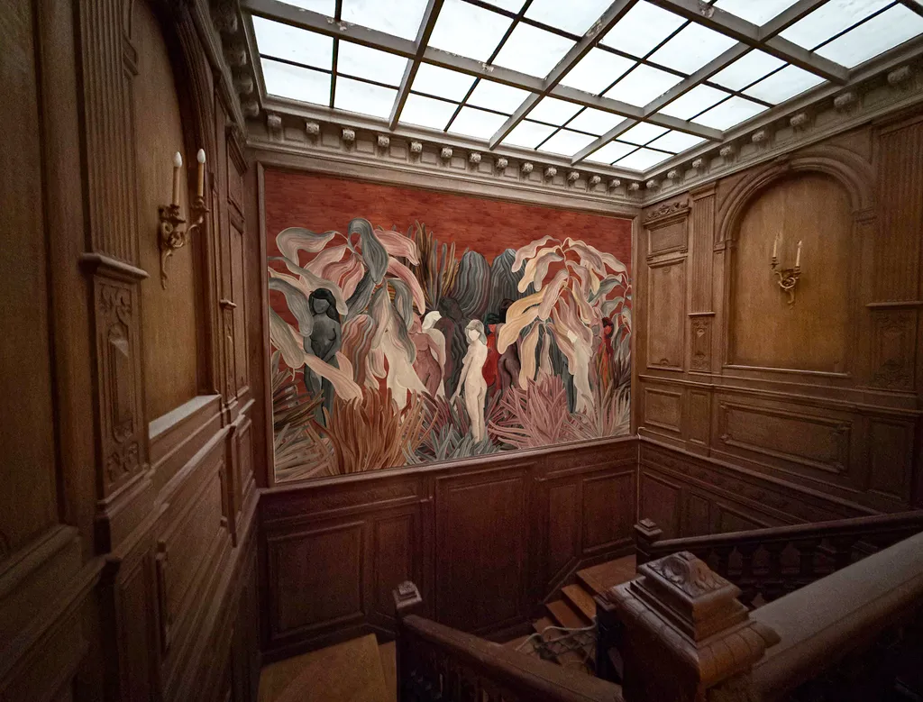 Papier panoramique espace escalier