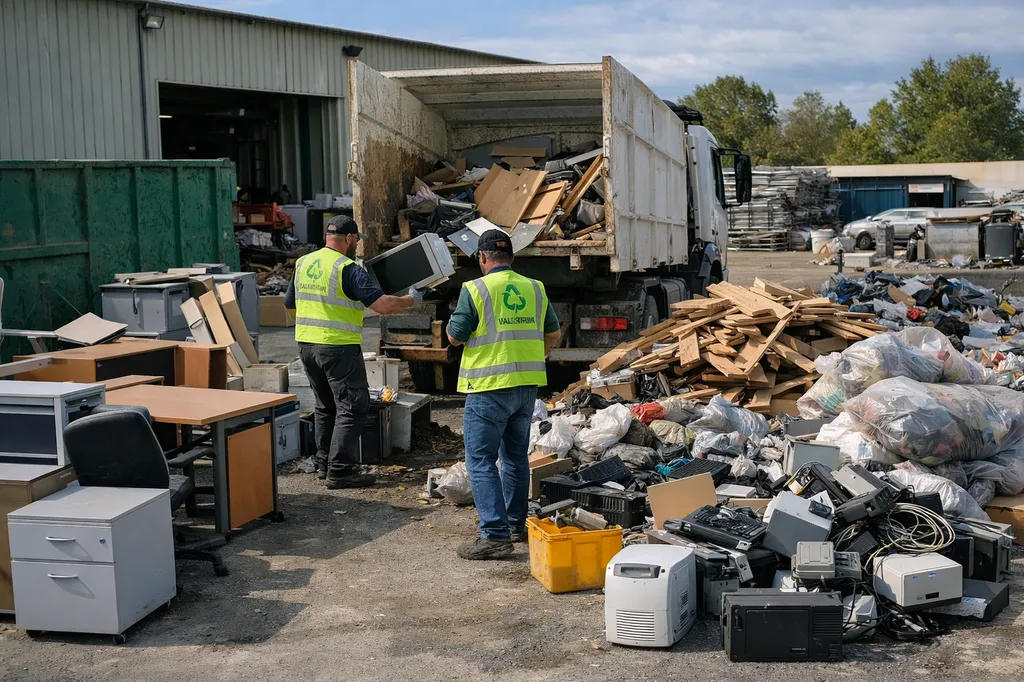 Débarras de mobilier professionnel et tri des déchets réalisé par Valtri Environnement à Marignane