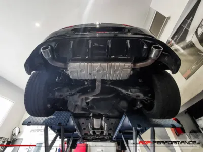 Montage échappement CENDE à clapet pour VW Golf 7 GTi TCR