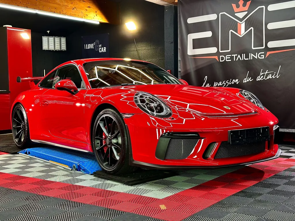 centre de DETAILING Lyon protection céramique film de protection PPF Porsche GT3