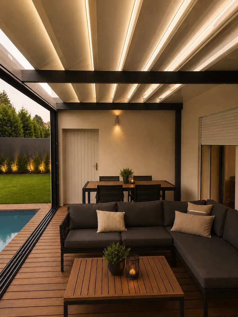 Espace intérieur extérieur extension rétractable isolée à Martigues