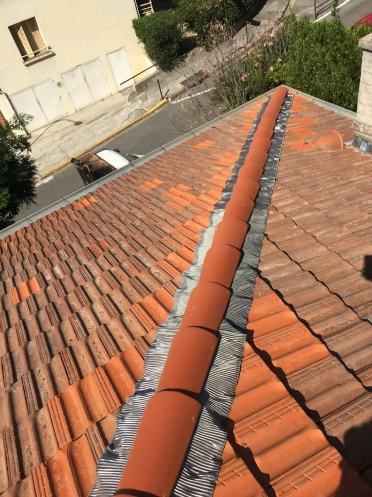 pose tuiles sur closoir sur marignane