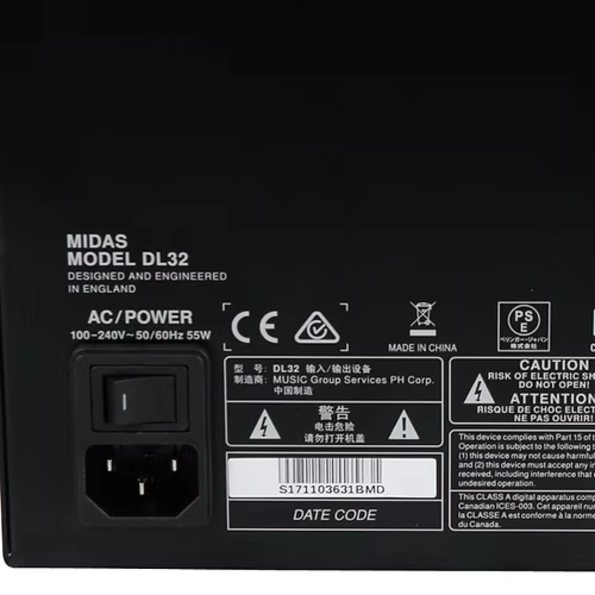 Midas DL32 boîtier de scène Digital + TOURET RJ45 50M