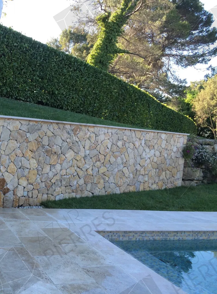 Mur en pierre naturelle de parement à Cannes