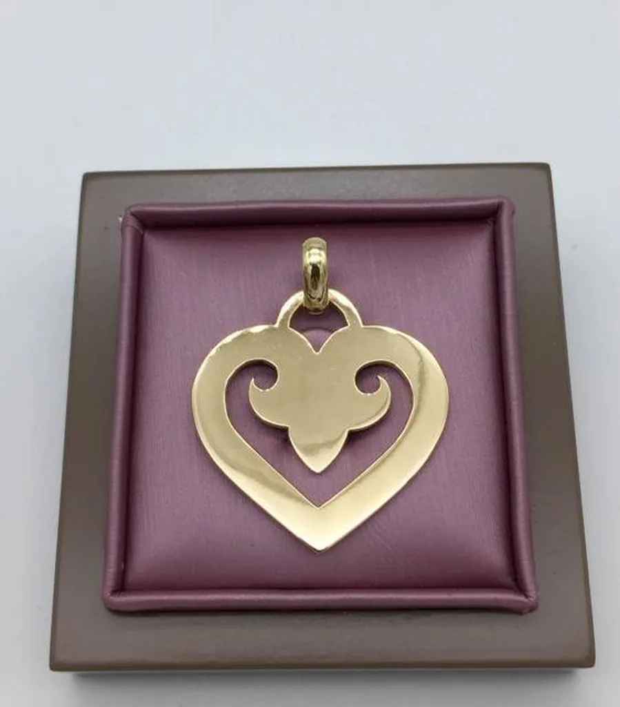 Pendentif coeur or 750/1000ème inspiration Poiray occasion Or Ligne La Teste Bassin d'Arcachon